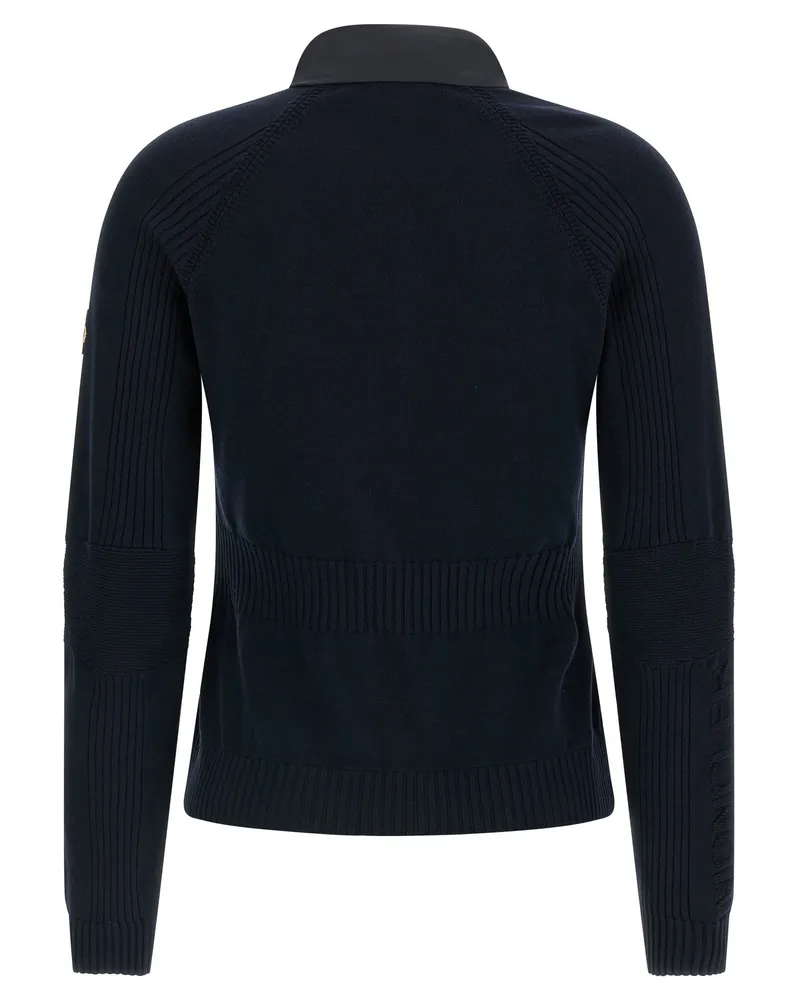 Moncler Women Blue Polyamide Cardigan Clothing Navy
