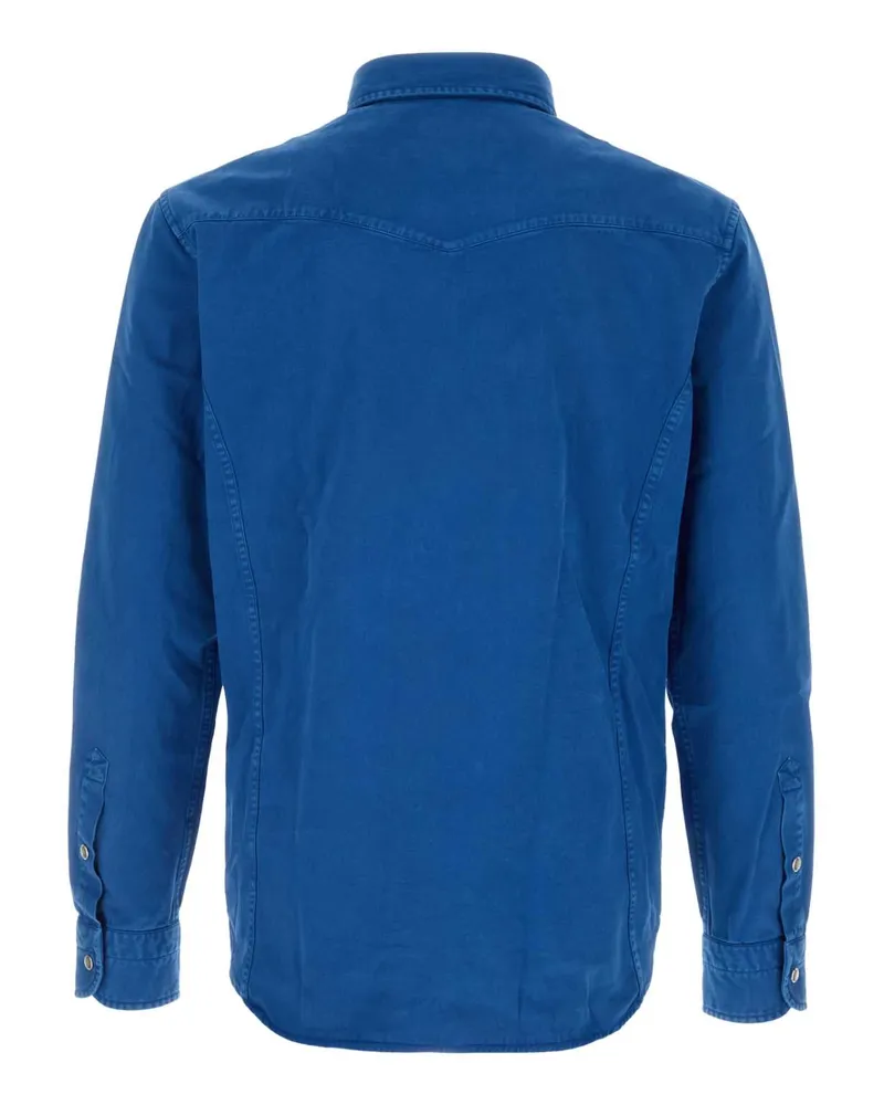 Tom Ford Cotton Denim Shirt — Blue Blue