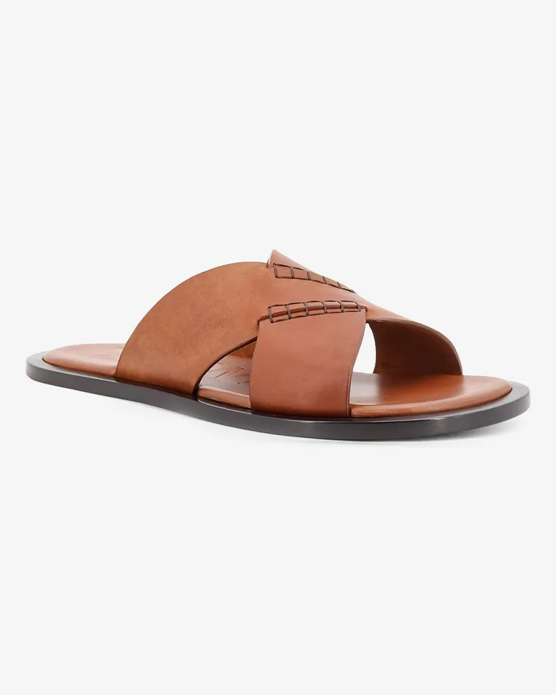 Loewe Men's Sandals Flex Leather Brown Brown