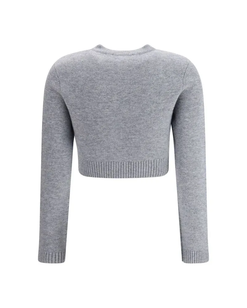 Self-Portrait Wool Cardigan — Gray Gray