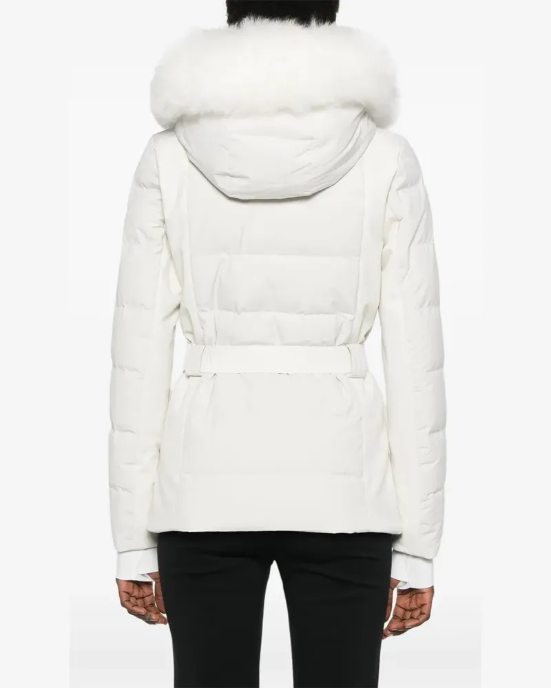Yves Salomon Women's Belted Ski Jacket Aw26 W White