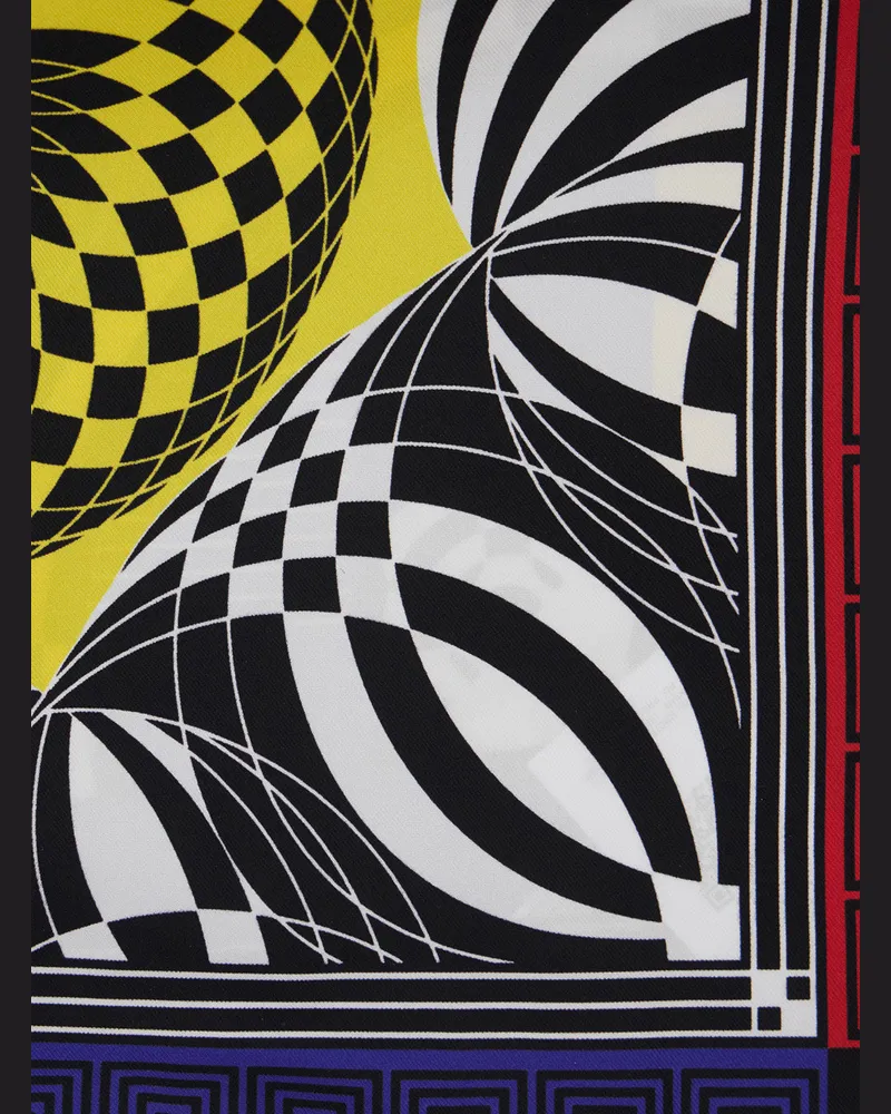 Versace Multicolour Theater Print Silk Scarf — Multicolor Multicolor