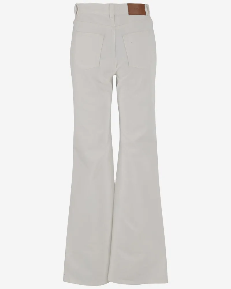 Chloé Women's High Waist Cotton Flare Jeans White White