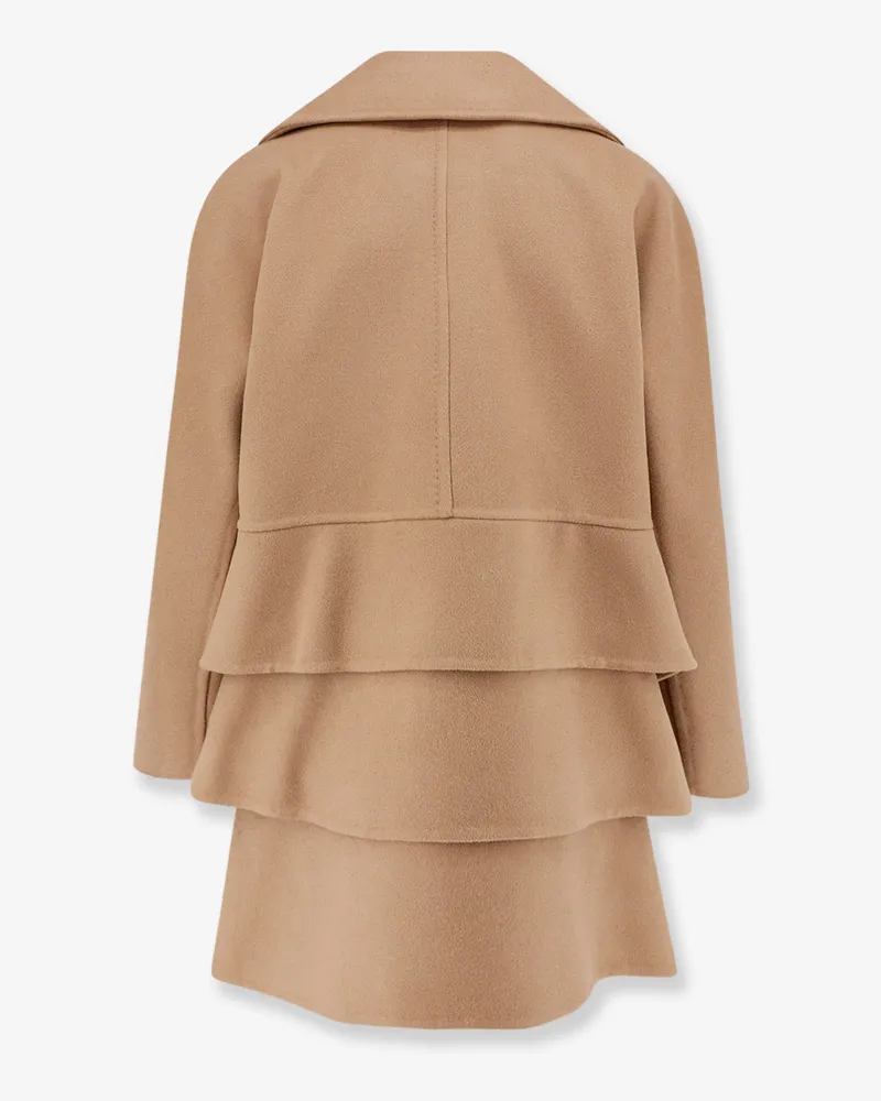 Max Mara Women's Coat Asturie1234 Beige Wool-Cashmere Virgin Wool Beige