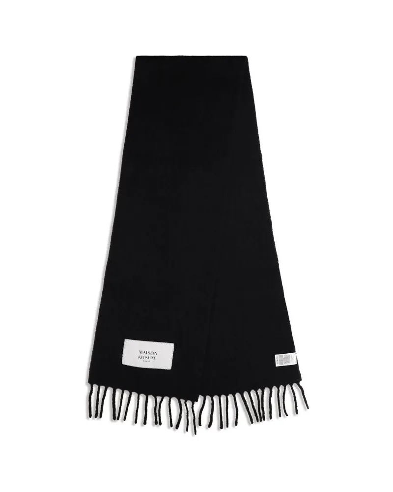 Kitsuné Baby Alpaca Scarf — Black Black