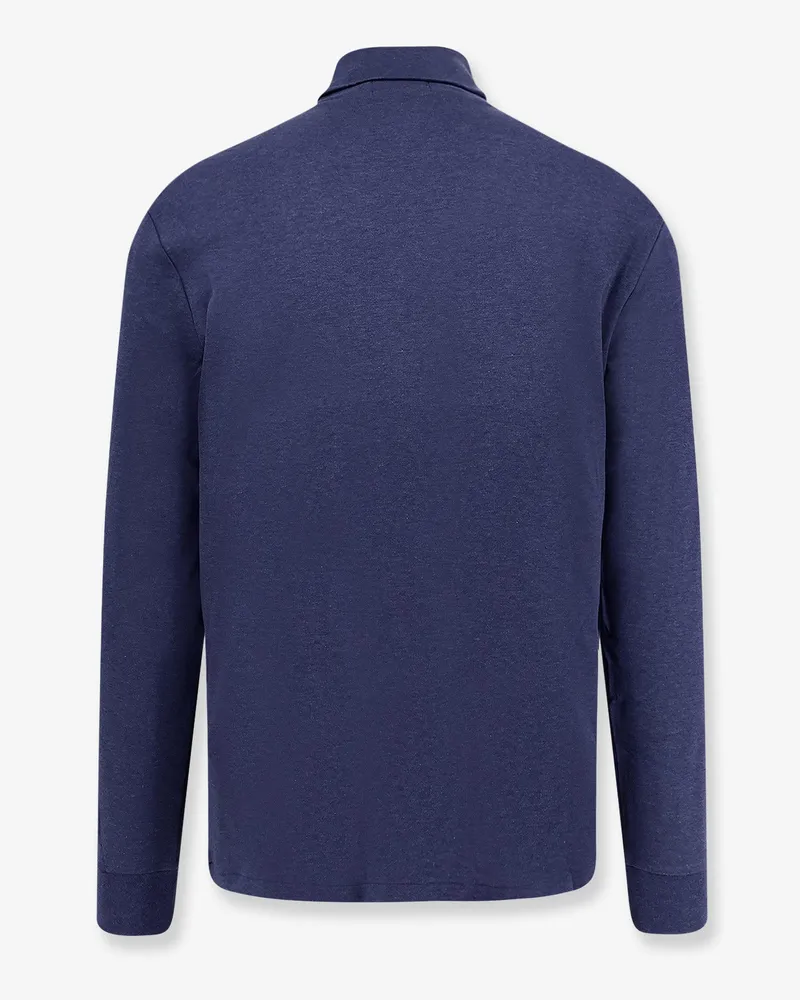 Ralph Lauren Men's Cotton Turtleneck Sweater, Blue Blue