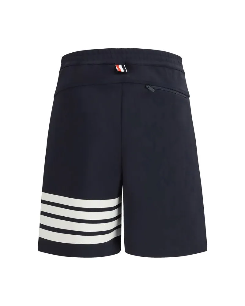 Thom Browne Men's Blue Viscose Bermuda Shorts Blue