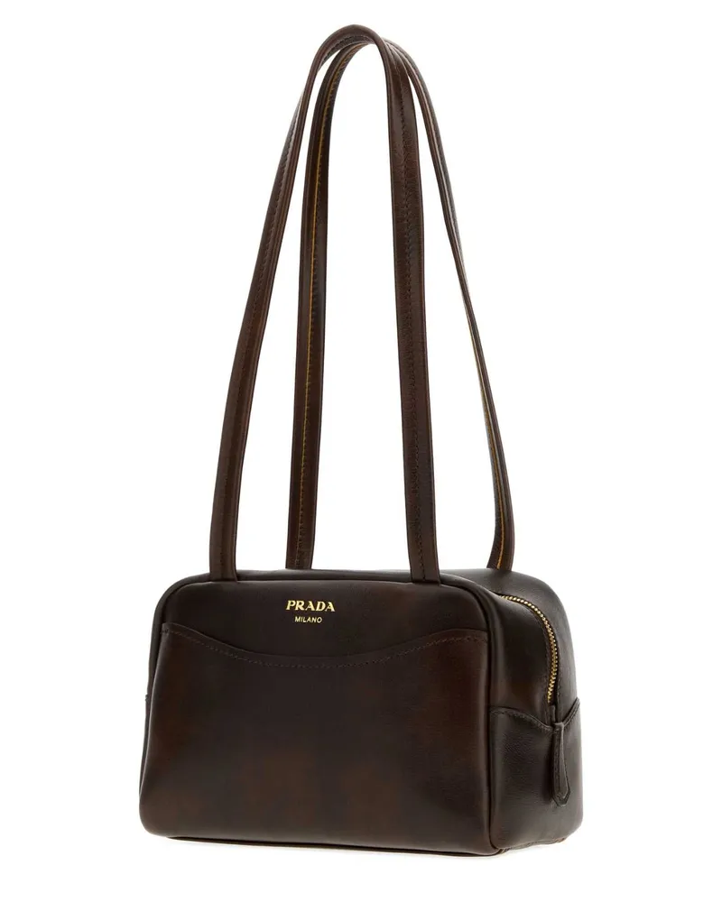 Prada Women's Pelle Caffe Borse A Mano Caffe' Bag Brown
