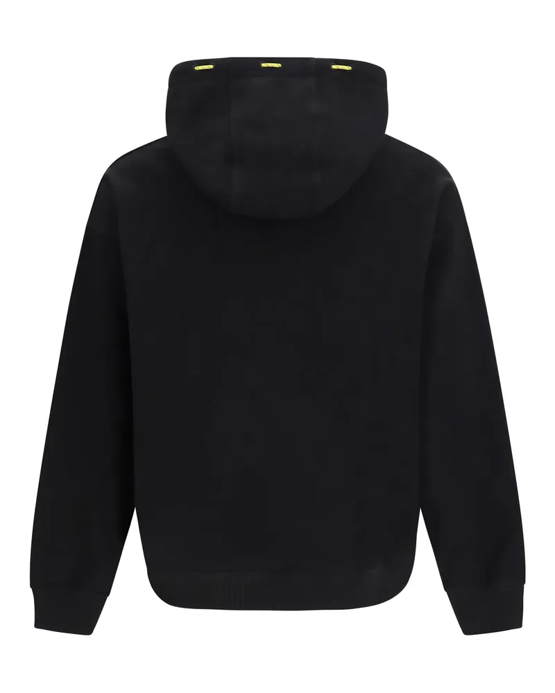 Fendi Men Hooded Sweatshirt Cotton With Embroidered Logo Nero Sweatshirts Sweater Black