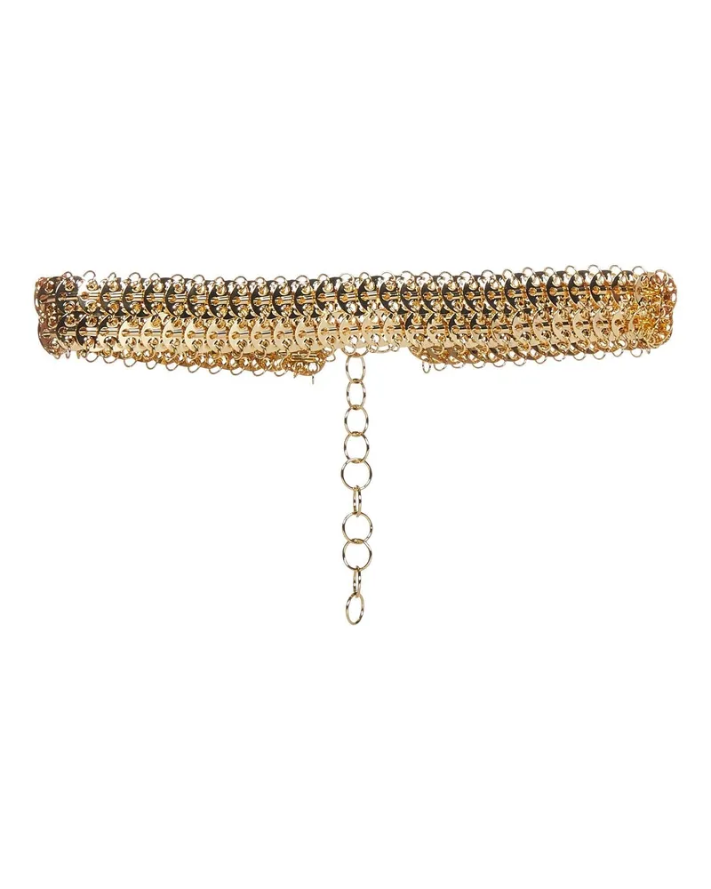 Paco Rabanne Women's Belt With Gold Brass Discs Gold