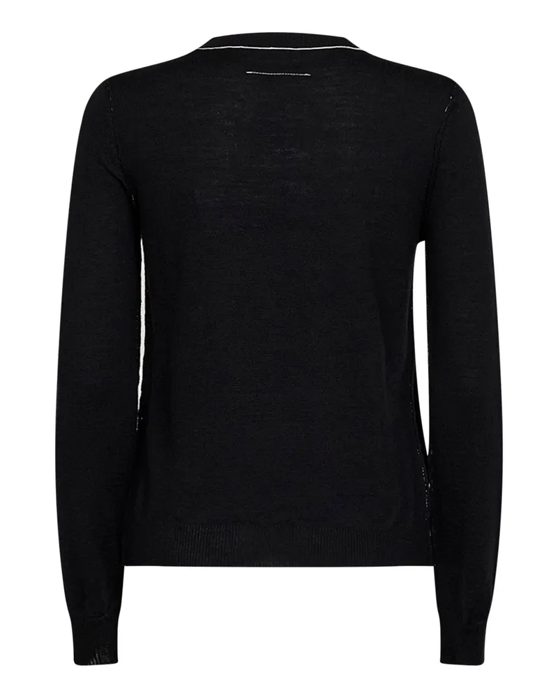 Maison Margiela Women's Wool-Blend Sweater Black Virgin Wool Black