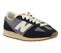 Suede Low-Top Sneaker — Black