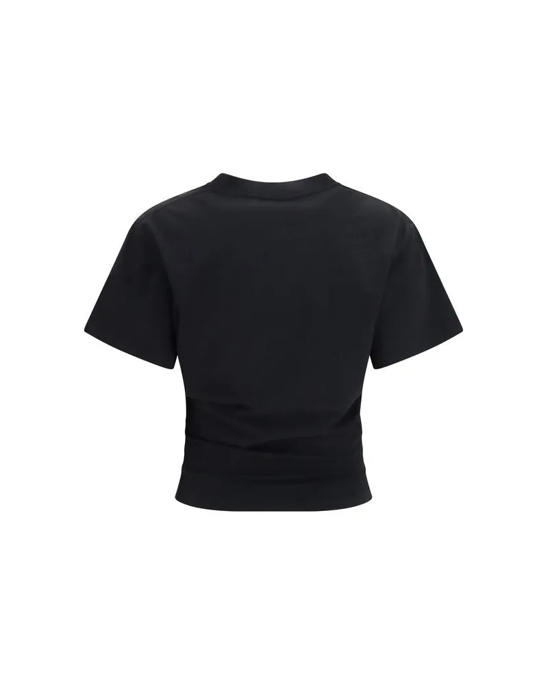 Balenciaga Women's Black Cotton T-Shirt Black