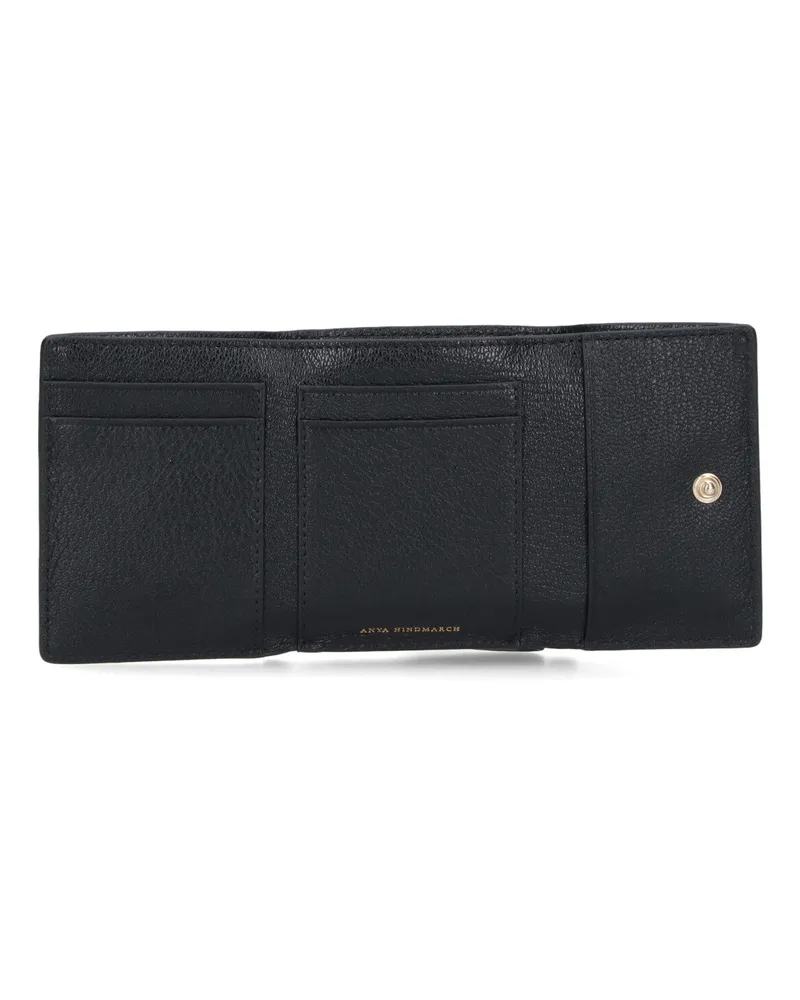 Anya Hindmarch Women's Wallets Black Goat Leather Black