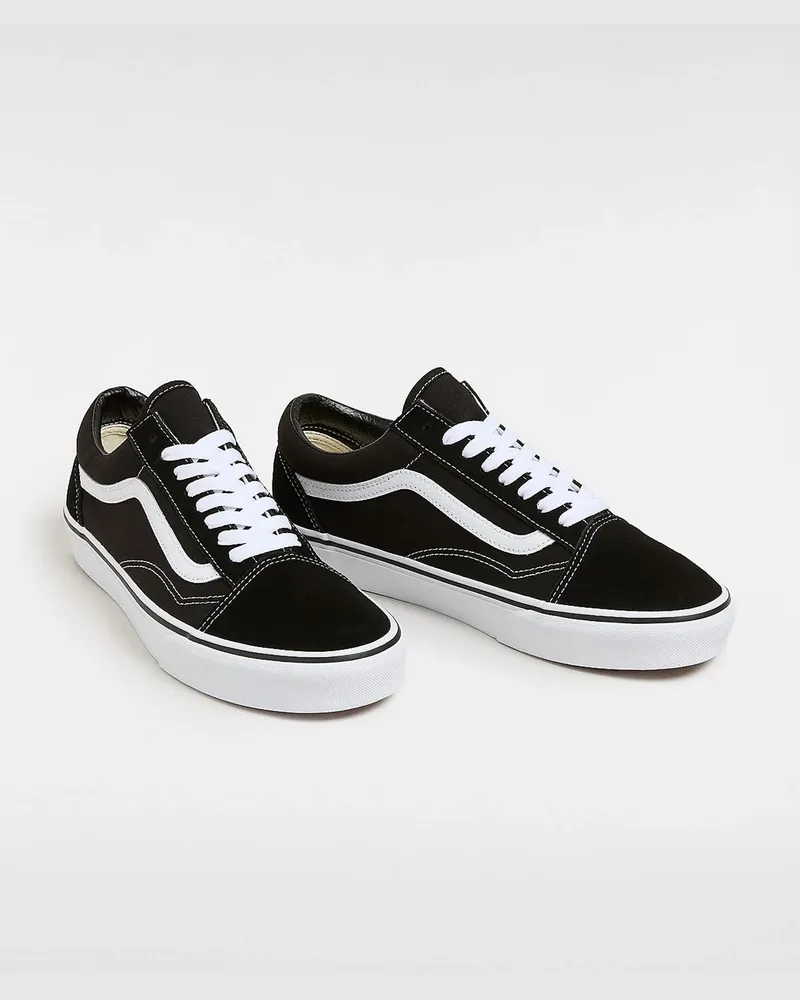 Vans Unisex Sneakers Old Skool Black Suede Leather Trainers Black