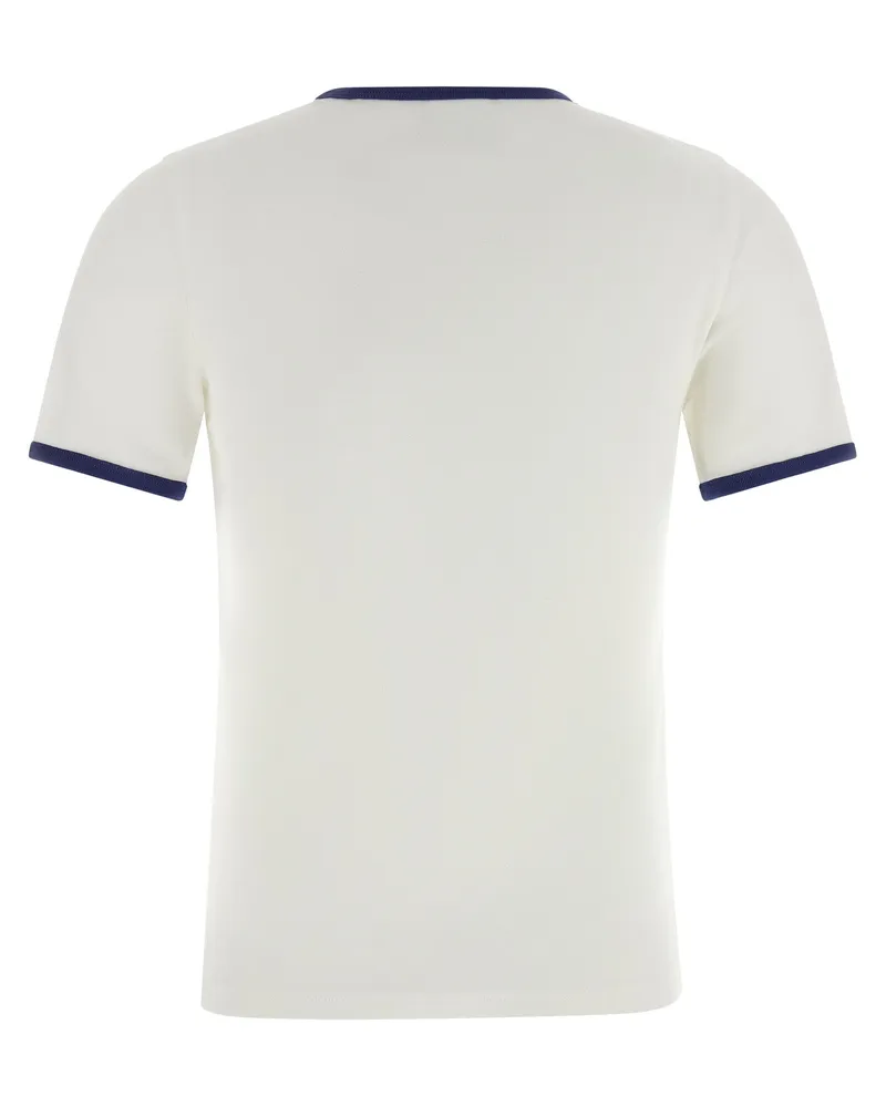 Courrèges Women Blue Cotton T-Shirt White