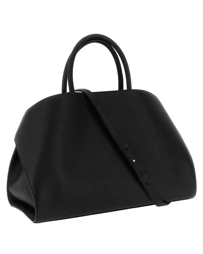 Ferragamo Calfskin Leather Top Handle Bag — Black Black