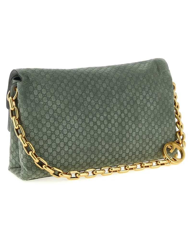 Gucci Women's Bicolor Calfskin Shoulder Bag Green