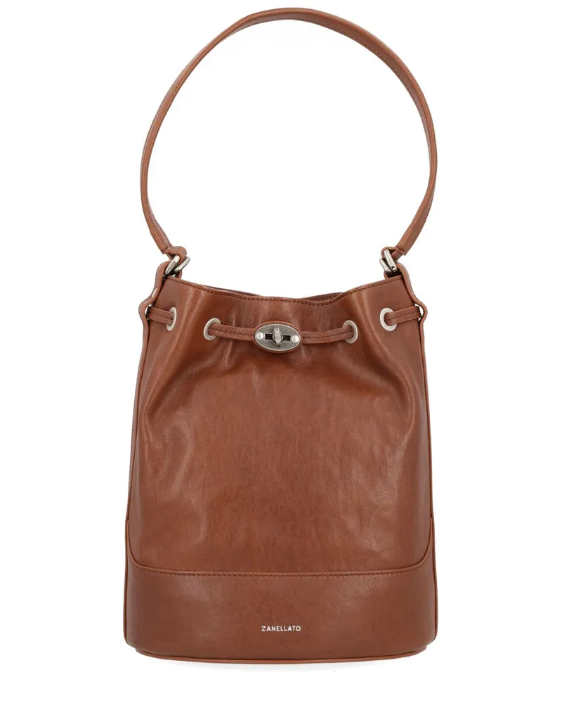 Zanellato Women's Bag Monda Brown Leather Shoulder Brown