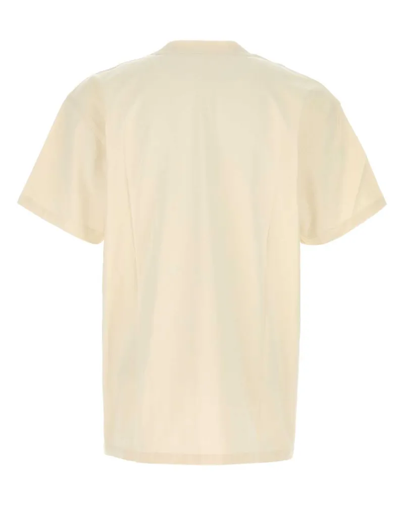 Carhartt WIP Logo-Embroidered Cotton T-Shirt — Beige Beige