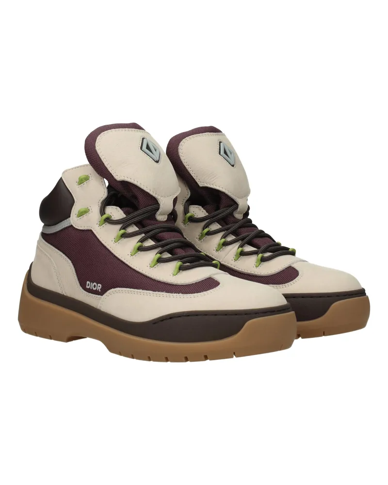 Dior Men's Beige Leather Ankle Boots Beige