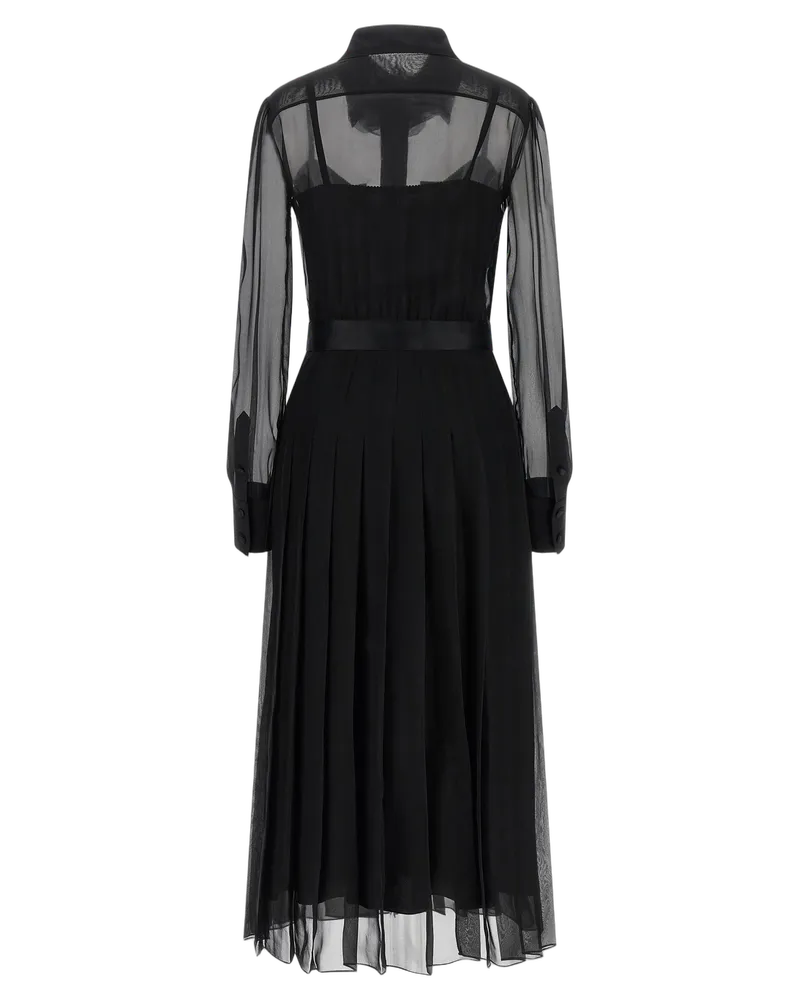 Dolce & Gabbana Women's Black Silk Midi Dress Black