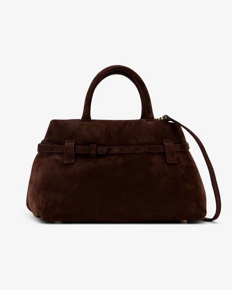 Manu Atelier Women's Handbag Le Cambon 25 Suede Brown Handbags Hand Bags Brown