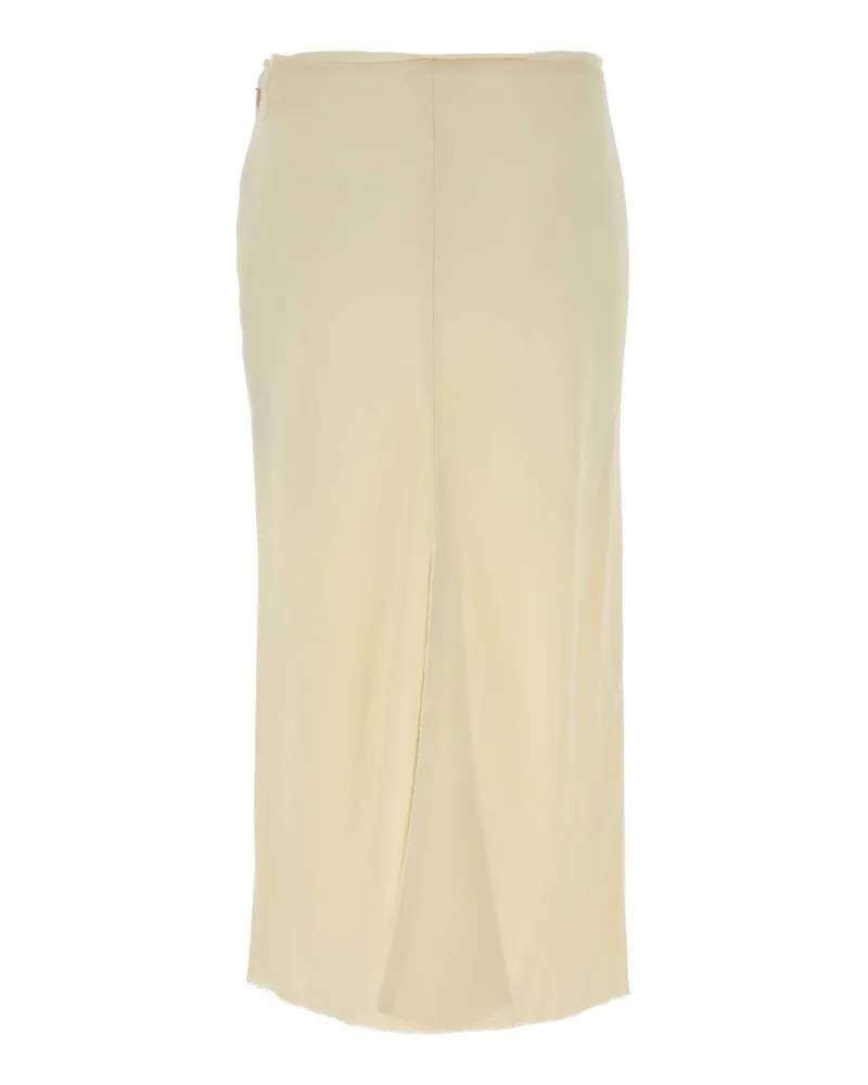 AMI Paris Women's Ivory Stretch Viscose Skirt Gonne White