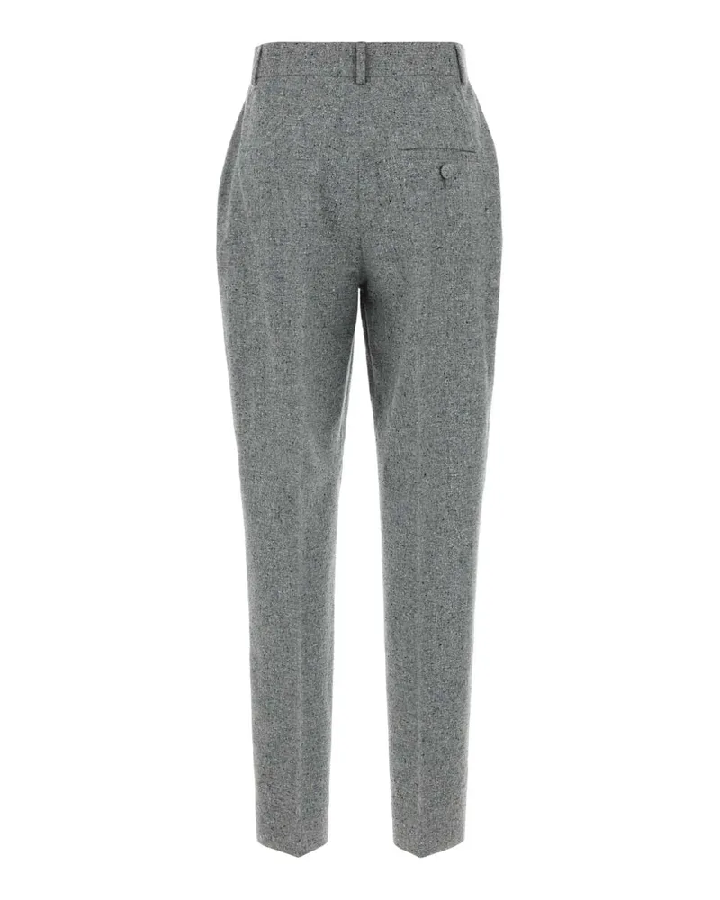 Moschino Women's Melange Grey Silk Blend Pant Fantasiagrigio Pantaloni Trousers Gray