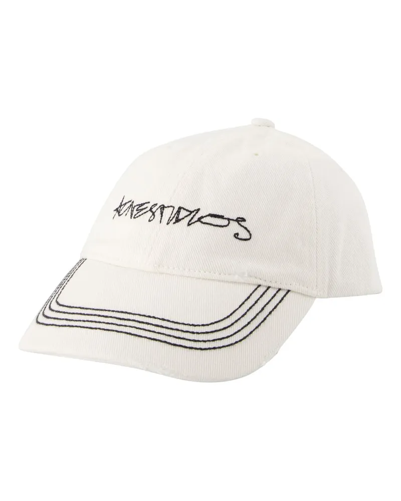 Acne Studios Unisex Cap -  Cotton White Accessories Hats White