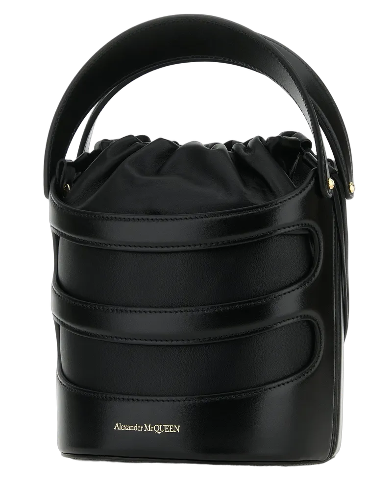 Alexander McQueen Black Lb Vitello Borse A Secchiello Bag Black