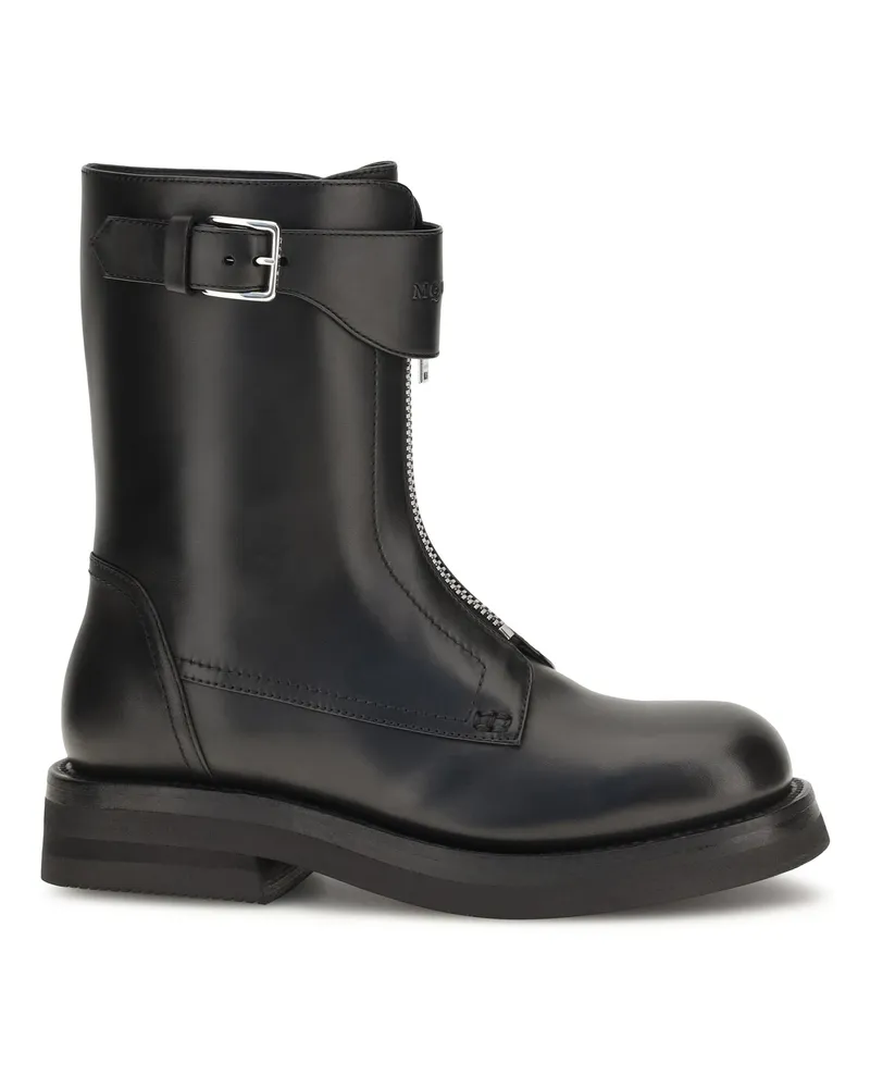 Alexander McQueen Women's Leather Boots Black Black