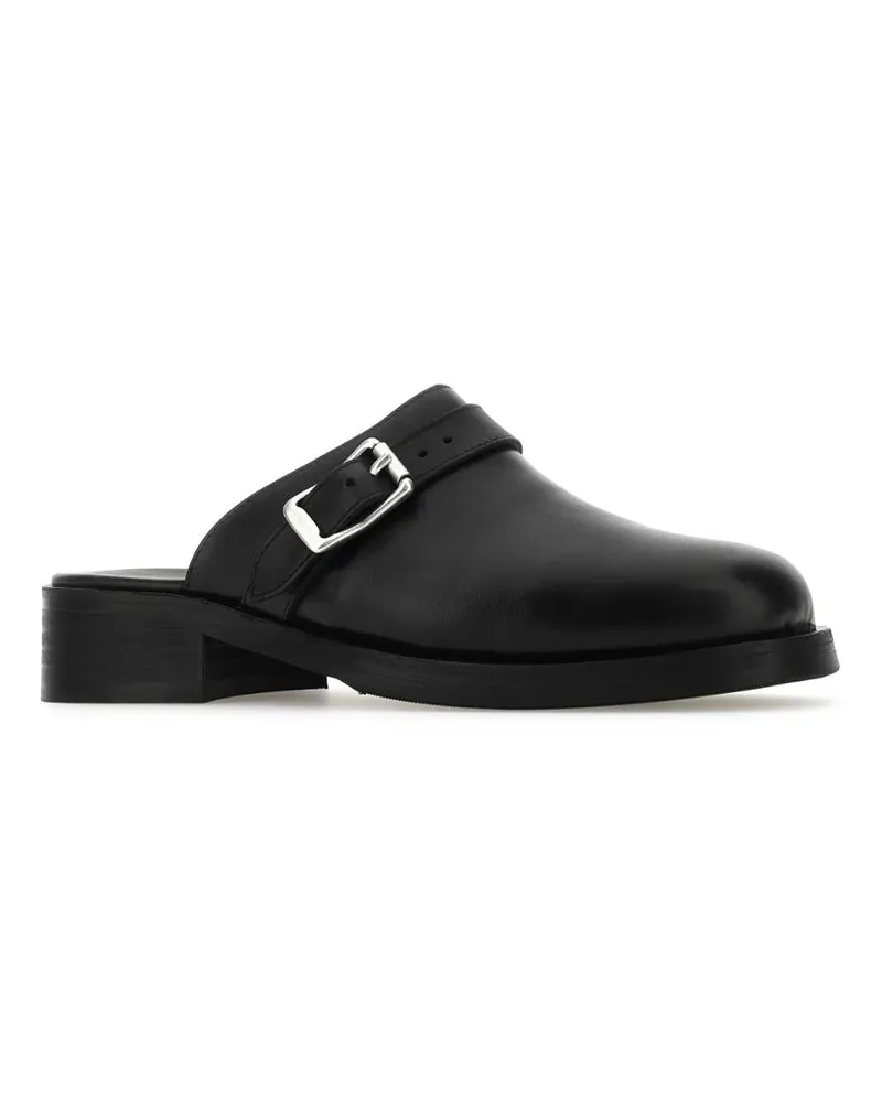 Our Legacy Men's Black Leather Slippers Blackleather Stivali Boot Black