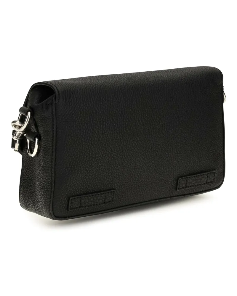 Fendi Men's Leather Crossbody Bag Flow Romano Black Calf Shoulder Black