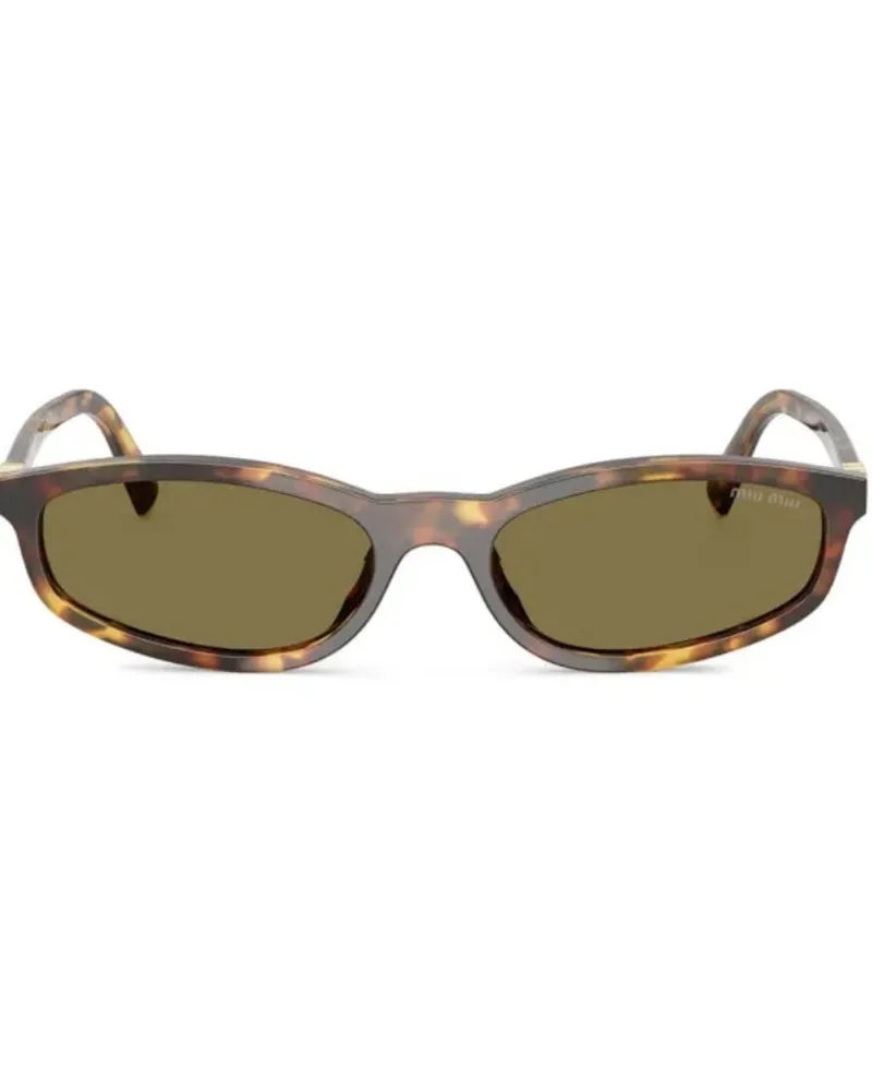 Miu Miu MUA06S14L09Z Tortoiseshell Acetate Sunglasses — Brown Brown
