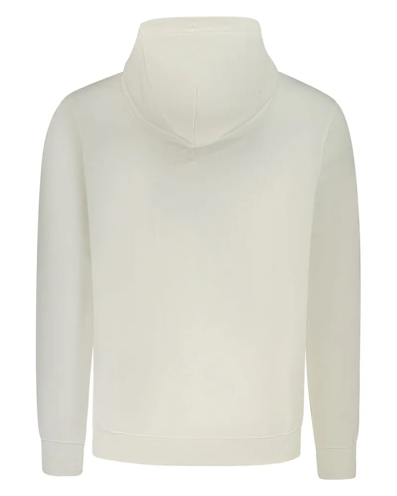 Calvin Klein Logo-Embroidered Cotton Hoodie — White White