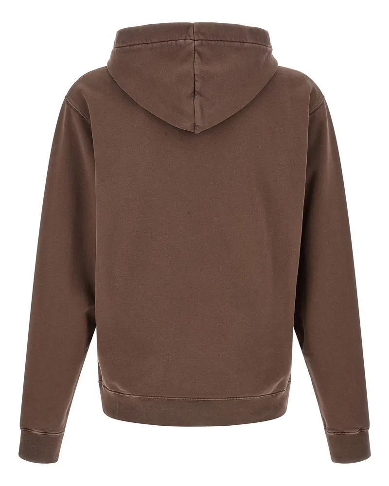 Jacquemus Fleece Cotton Hoodie — Brown Brown