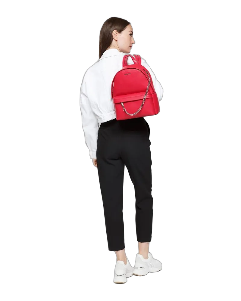 Michael Kors Women's Backpack Dark Raspberry Polyurethane Cotton Polyester Pink