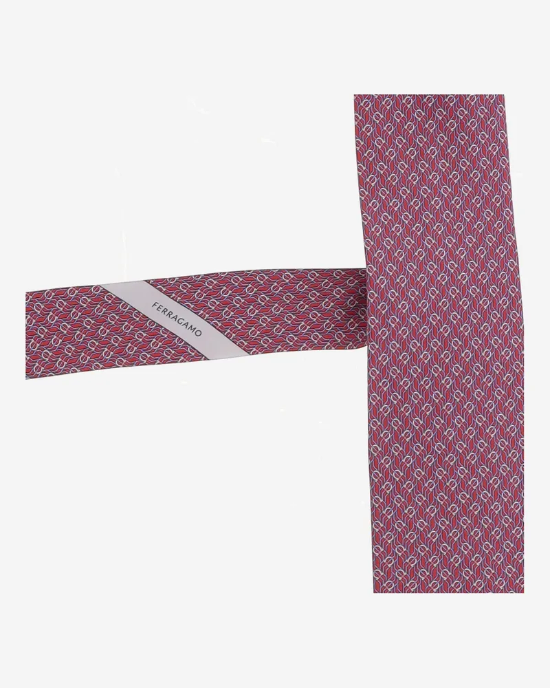 Ferragamo Men's Silk Tie, Red Ties & Bow Red
