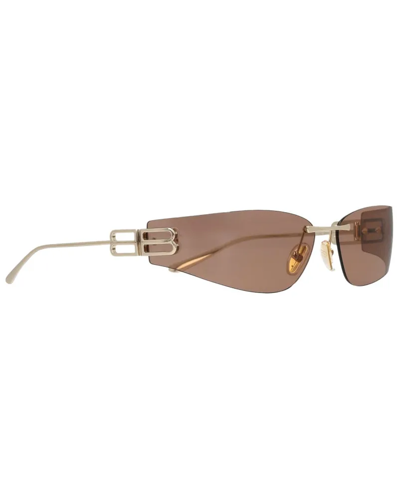 Balenciaga 858880_T00058248 D-Frame Metal Sunglasses — Brown Brown