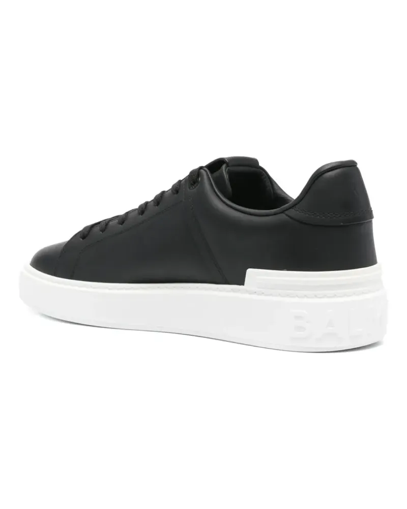 Balmain Women's B Court Logo Low Top Sneakers Black Shoes Black