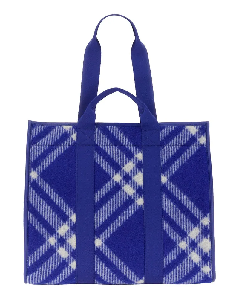 Burberry Virgin Wool Shoulder Bag — Blue Blue