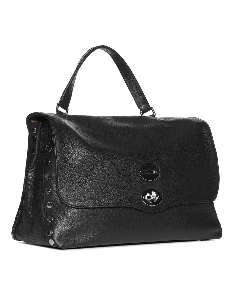 Zanellato Women's Leather Shoulder Bag Postina Black Bovine (top Grain) Handbags Hand Black