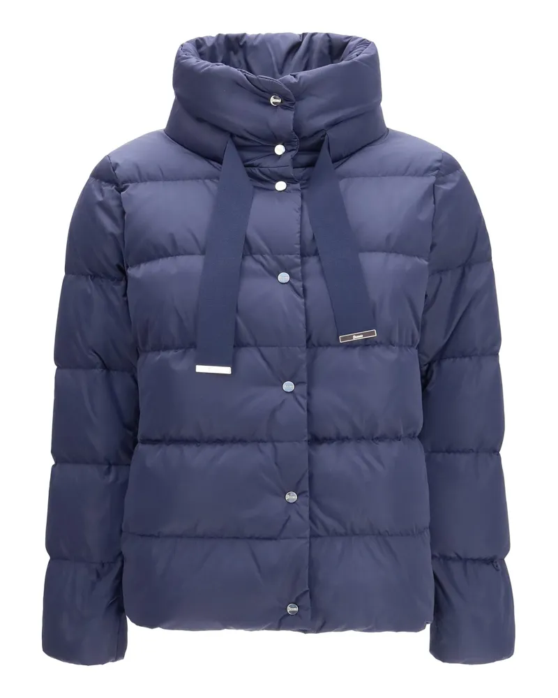 Herno Women's Down Jacket Satin New Blue Polyester Puffer Blue