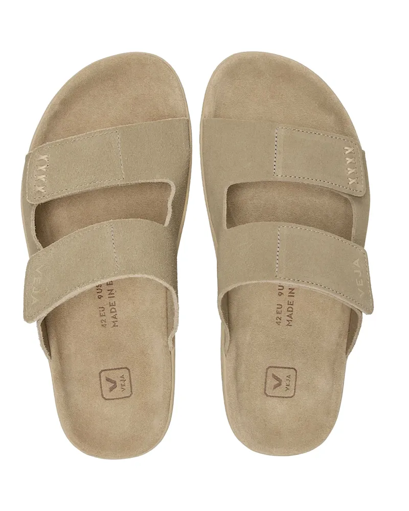 VEJA Women's Sandals Etna Taupe Suede Almond Slippers Flat Shoes Beige