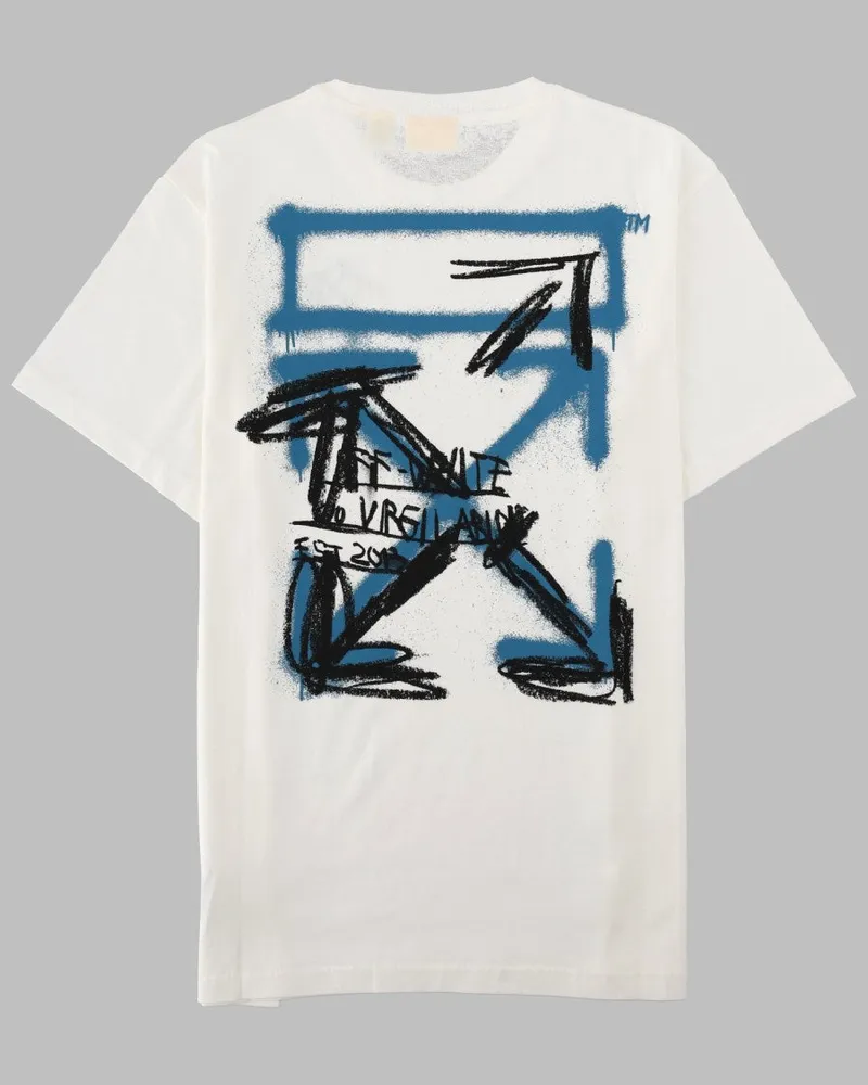 OFF-WHITE Arrow Spray Graphic T-Shirt — White White