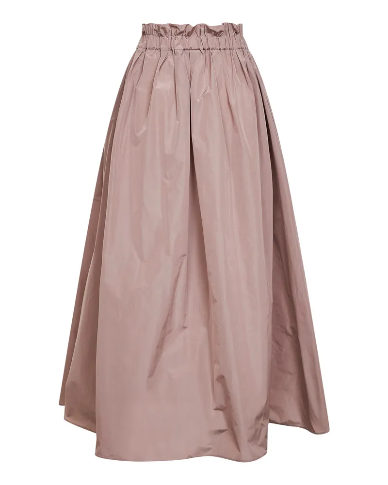 Herno Women's Long Skirt Powder Pink Taffeta Polyester Pink