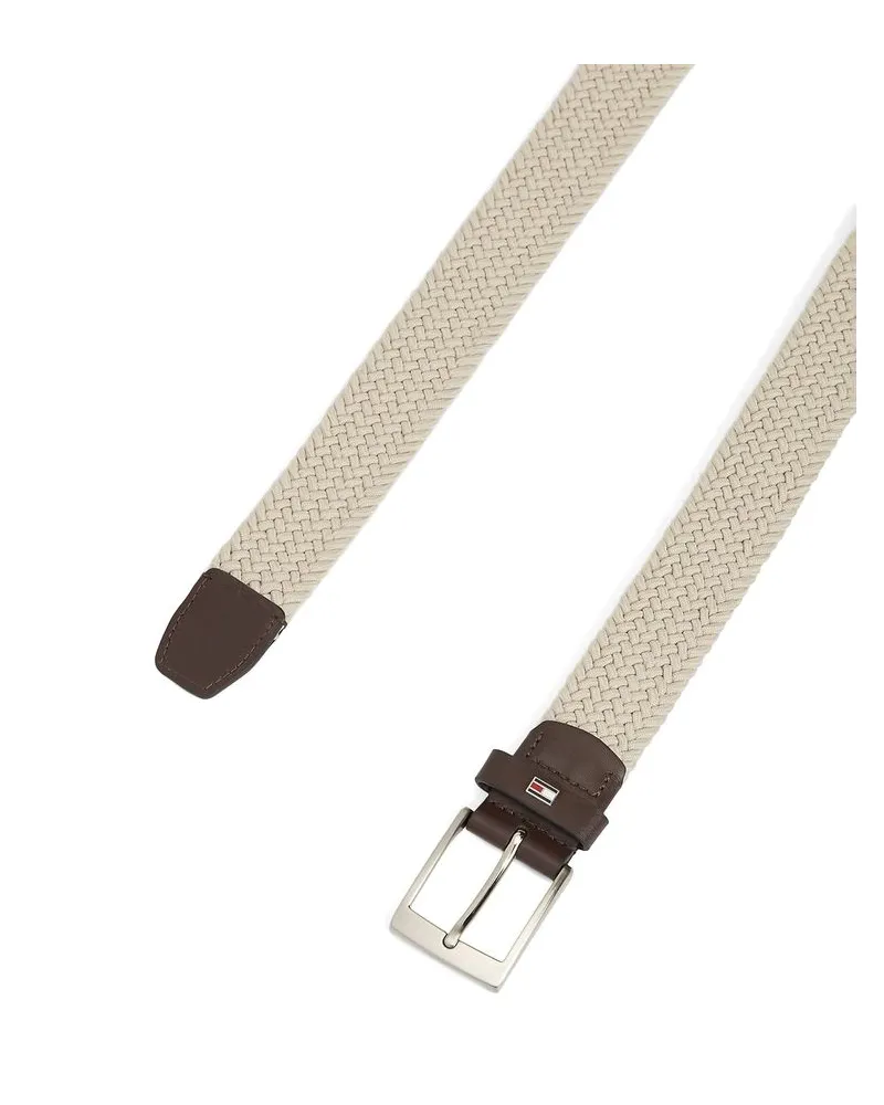 Tommy Hilfiger Elastic Woven Belt — Beige Beige