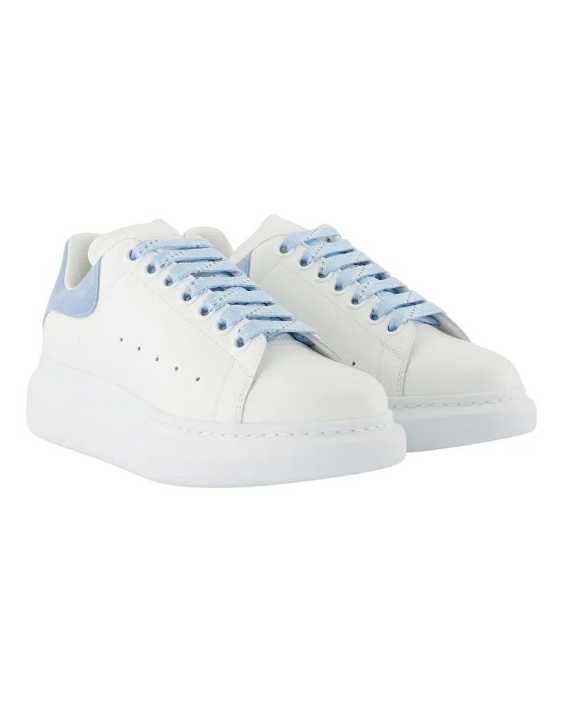 Alexander McQueen Women's Oversized Sneakers -  Leather White Calfskin Shoes White