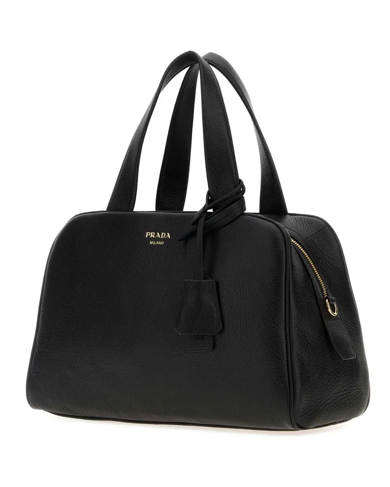 Prada Women's Black Leather Handbag Nero Cervuselaphusscot. Borse A Mano Bag Black